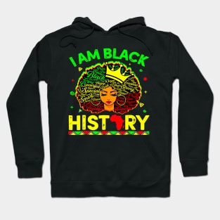 I Am The Strong African Queen Girls Black History Month Gift Hoodie